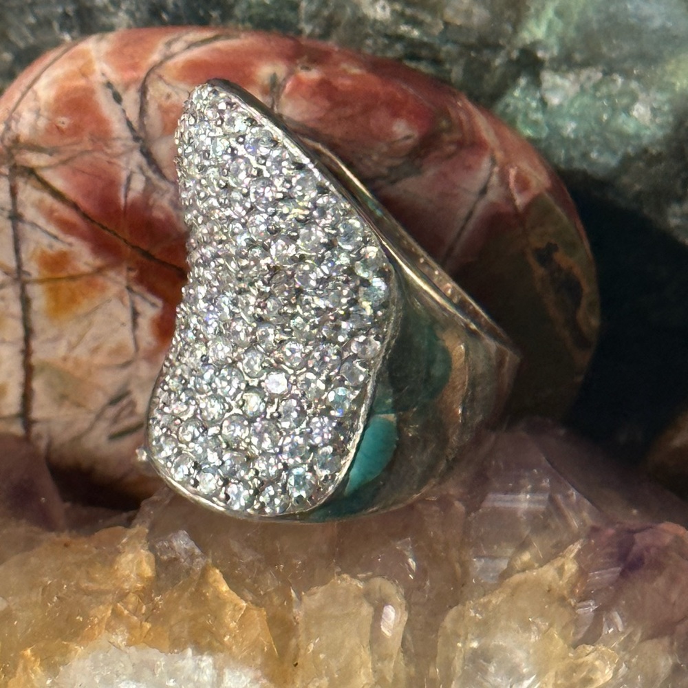 Cz Statement Sterling Silver Stunner Ring - image 8